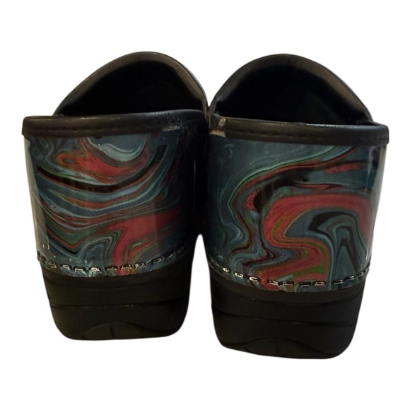 Dansko XP 2.0 Marble Rainbow Swirl Patent Clogs EU 37 US 6.5 Pro Slip Resistant - Picture 8 of 10
